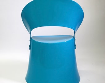 Beautiful super rare blue chair by renowned Nanna Ditzel for OD Møbler / Domus Danica, Denmark 1969.