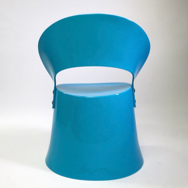 Beautiful super rare blue chair by renowned Nanna Ditzel for OD Møbler / Domus Danica, Denmark 1969.