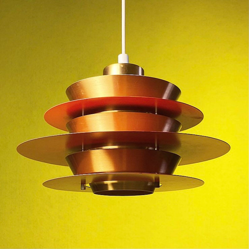 Space age ceiling light by Lyskaer, Denmark 1970s. image 1