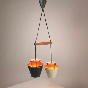 Beautiful Danish mid century copper ceiling light made in 1960s.