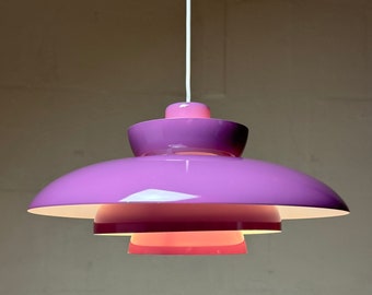 Beautiful and rare purple ceiling light by Jo Hammerborg for Fog & Morup, Denmark 1966.