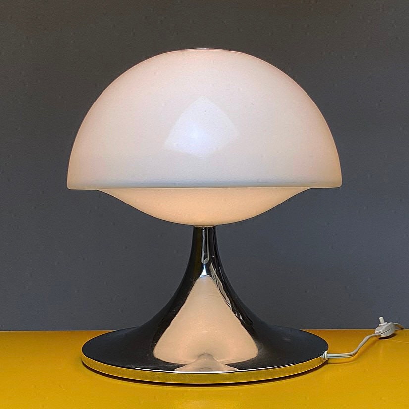 Classic Italian Chrome Mushroom Table Lamp 1970s Classic Italian Chrome Mushroom Table, Laurel Mushroom Lamp Replacement Shade Card