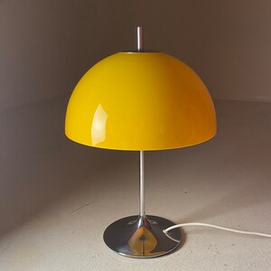 Vintage space age yellow table lamp by Wila, Germany 1970s. image 5