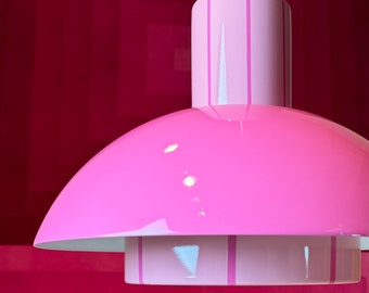Unique pink ceiling light by Jo Hammerborg for Fog & Morup, Denmark 1977.
