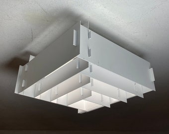 Large Vintage Ceiling Light by Jørgen Rasmussen for Louis Poulsen, Denmark, 1970s – MCM Retro Space Age Pendant