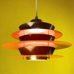 Space age ceiling light by Lyskaer, Denmark 1970s. image 2