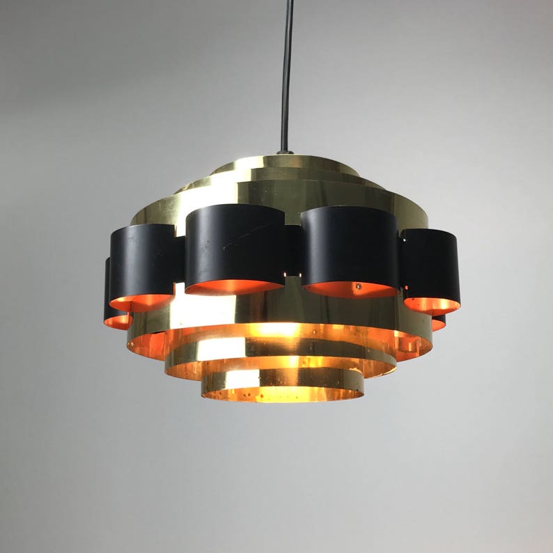 Brass Mcm Danish Ceiling Light Mid Century Modern Image 0