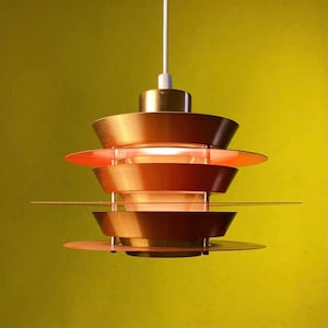 Space age ceiling light by Lyskaer, Denmark 1970s. image 5