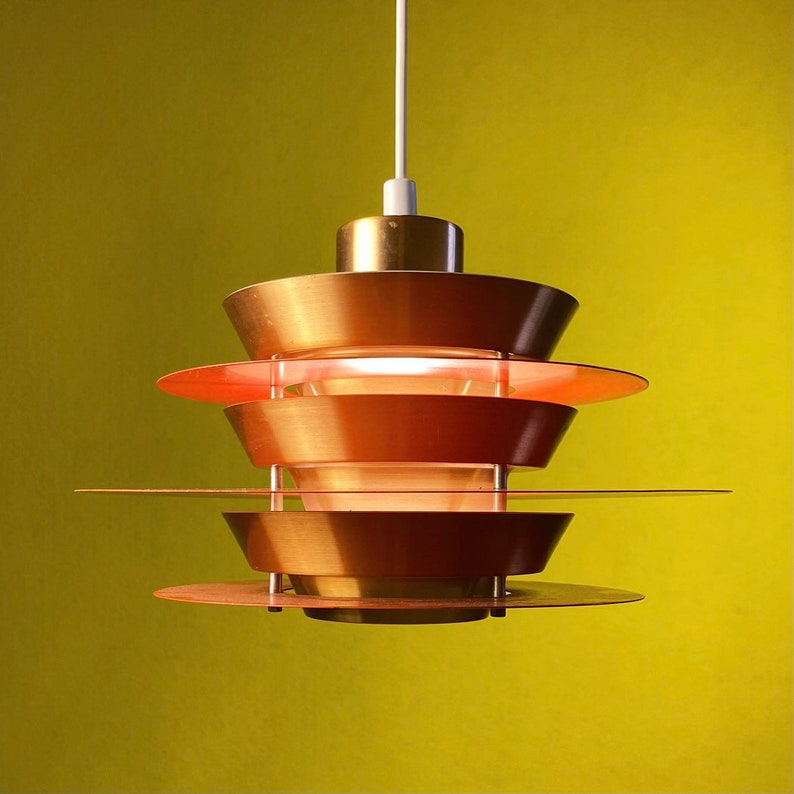 Space age ceiling light by Lyskaer, Denmark 1970s. image 5