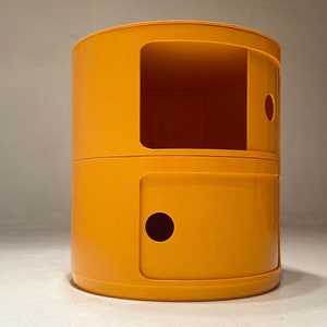 Extremely Rare Large Orange Componibili by Anna Castelli for Kartell, Italy, Early 1970s – MCM Space Age Modular Storage