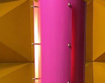 Vintage Two-Toned Pink Lacquered Ceiling Light from Denmark, 1970s