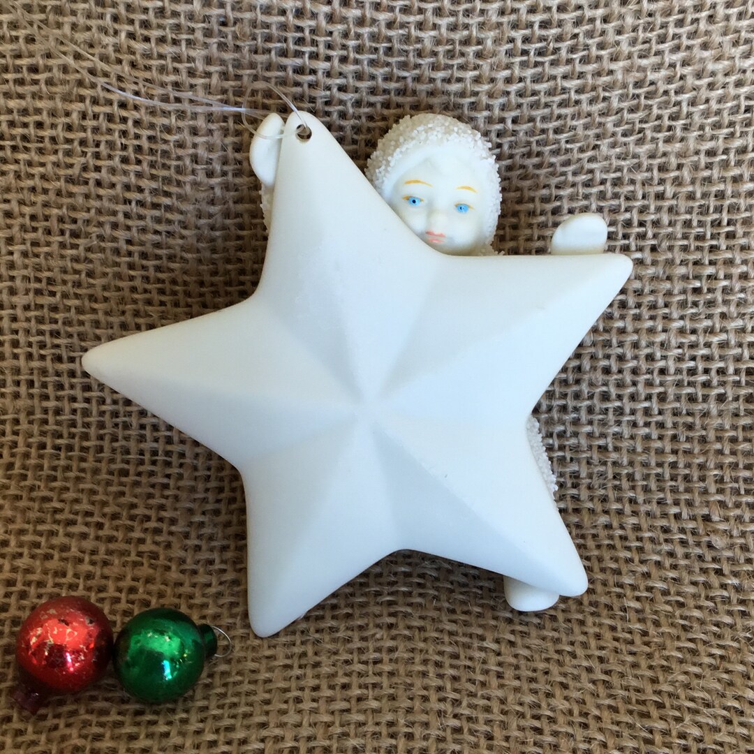 Dept.56 Star Bright Snow Baby Angel Ornament Bisque Etsy