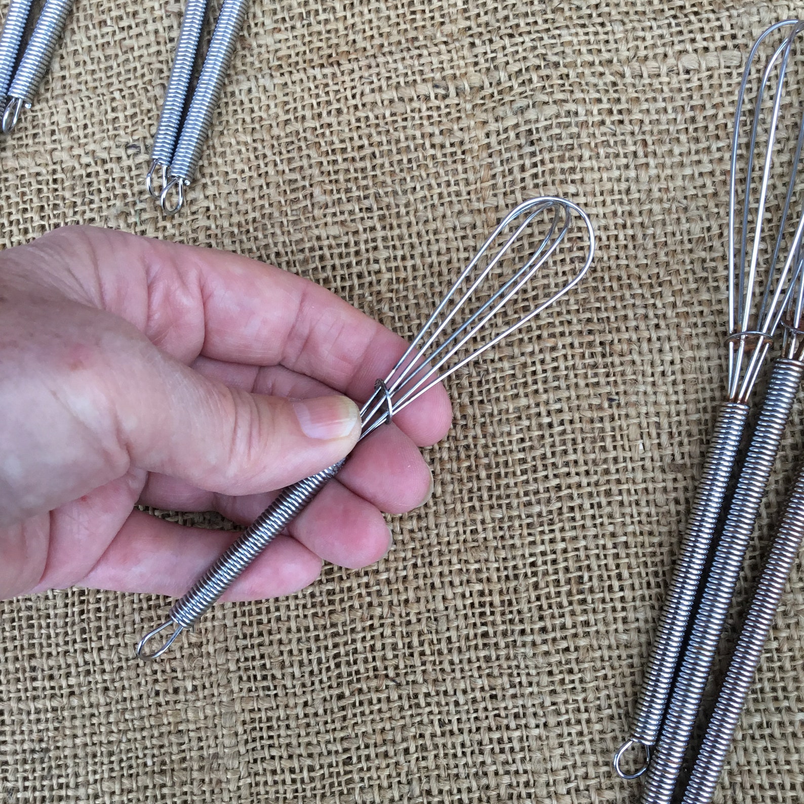 8 Small Wire Whisks Farmhouse Kitchen Country Crafts Egg Etsy