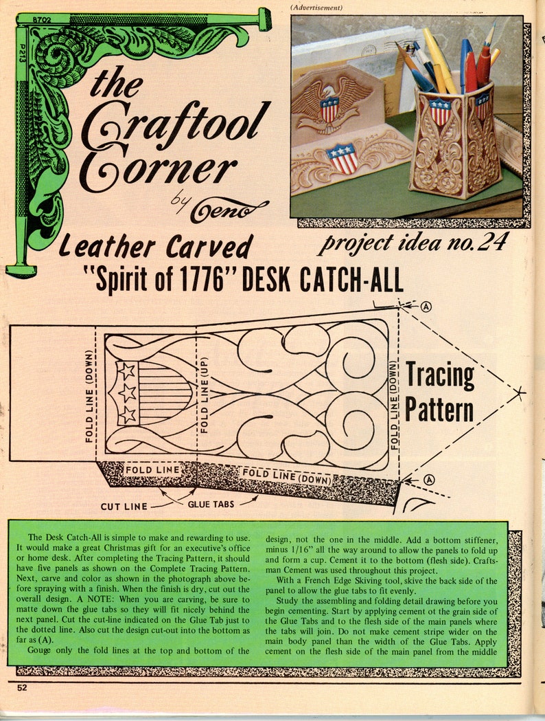 Leather Craft October-November 1976 Leather Craft Magazine Vintage Make It With Leather Magazine