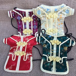 Your choice | oriental Kimono Coin pouches with long corded strap | 5” x 5” | embroidered satin/silk  | Asian accessories| Japanese