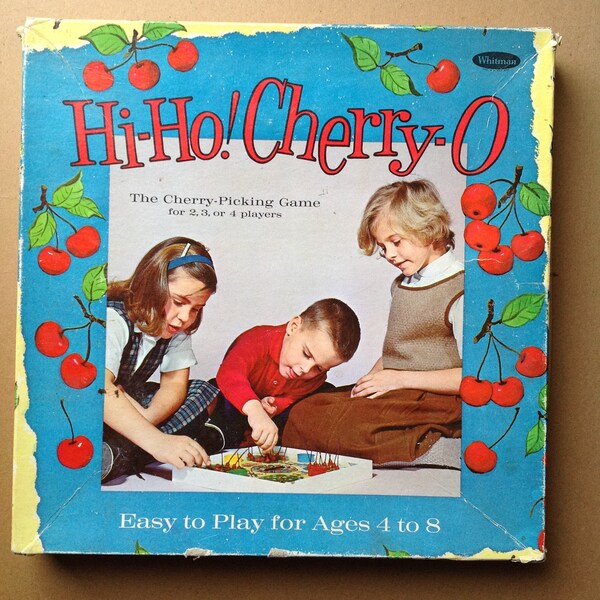 Hi-Ho! Cherry-O vintage game| 1960  Whitman Publishing Co. |  children's  game for 2-4 players | cherries