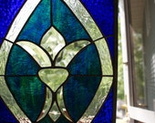 Regal Refreshing stained glass panel window OOAK newly created