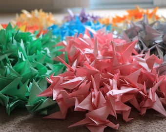 1000 Origami Flapping Cranes! 10 Different Colours!