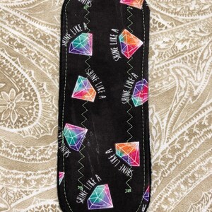 7.5 Inches - Reusable Cloth Pad Wings Free - Regular Flow -Shine Like a Diamond