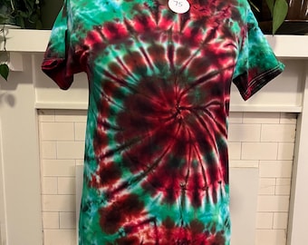 Tie Dye T-Shirt - Small Adult - Print #75 Christmas in a Blender