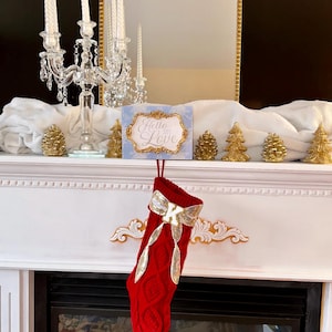 Personalized Christmas Stocking, Initial Christmas Stocking, Letter Christmas Stocking, Custom Christmas Stocking, Red Christmas Stocking