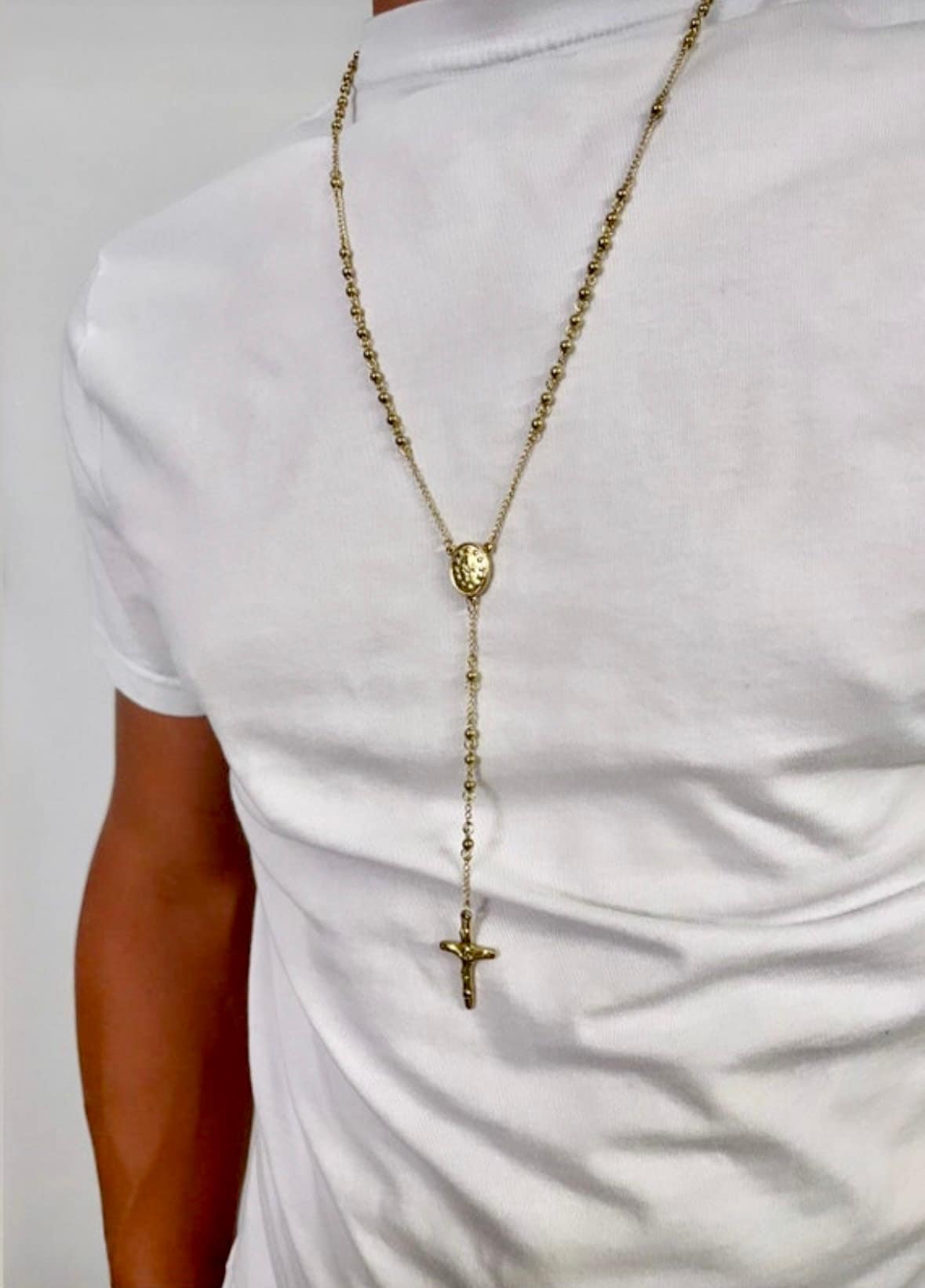 Buy CResha Black Metal Jesus Cross Crucifix Rosary Prayer Bead Necklace  Christian Jewellery for Men and Women at Amazon.in