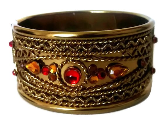 Vintage Gold Cuff - Gold Cuff Bracelet - Gold Carv