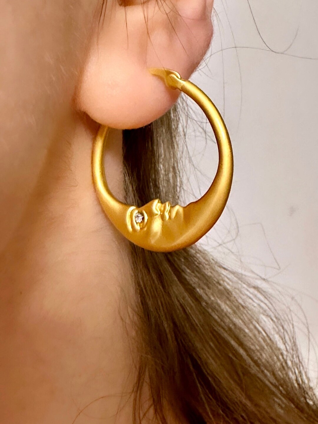 PREEK MOON HOOP EARRINGS/ピアス PREEK - 【残り一点】Moon Hoop Earrings(両耳用） | ACRMTSM