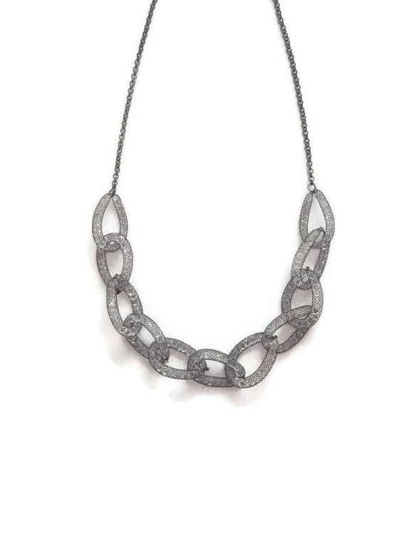 Swarovski Chain Necklace - Silver Chain Necklace -