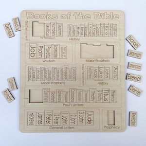 Books of the Bible Puzzle | Wooden Bible Puzzle  | Wooden Puzzle | Bible Study Resource | Christian Homeschool | Christian Gift