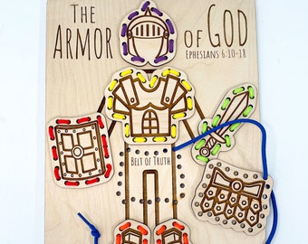 Armor Of God Lacing Board: Bible Sewing Activity