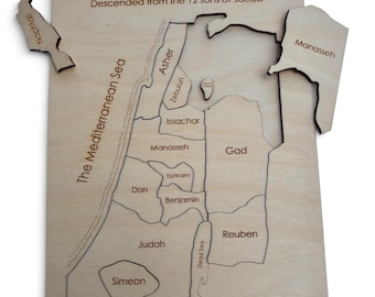 Tribes of Israel Puzzle | Geography Puzzle | Wooden Puzzle | Bible Puzzle | Israel Puzzle | Christian Toys | Christian Homeschool Resource