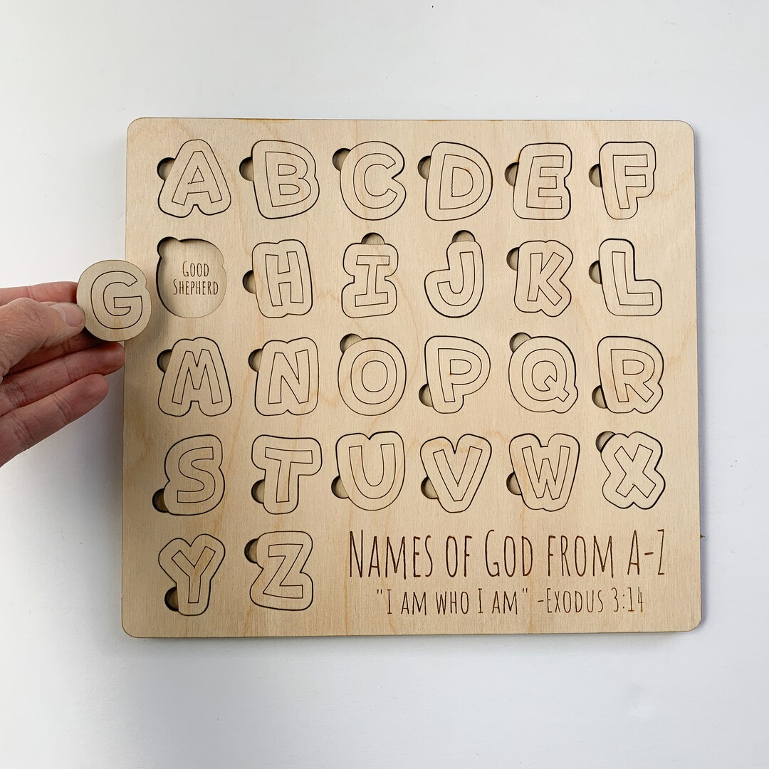 Names of God Puzzle | Wooden Bible Puzzle  | Wooden Puzzle | Bible Study Resource | Christian Homeschool | Christian Gift