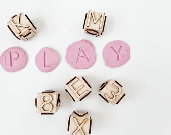 Alphabet Play-dough Stamps