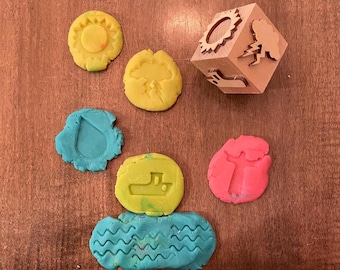 Jesus Calms the Storm Playdough Stamper Cube | Bible Story Dough Stamper | Hands-On Christian Learning