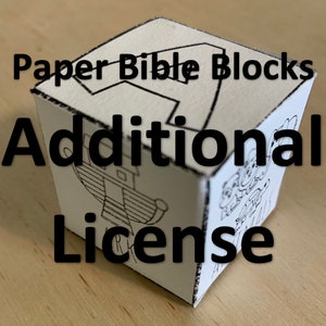 Licence supplémentaire pour les blocs bibliques papier