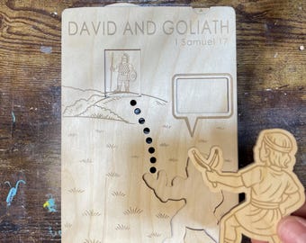 David and Goliath Busy Board: Interactive Bible Story Activity