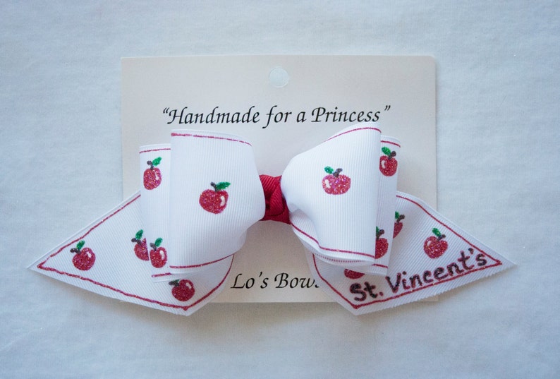 Apples Handmade and Hand Painted Hair Bows for Girls Large Etsy