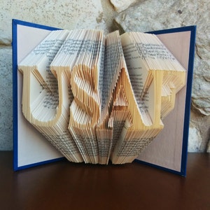 USAF - Folded Book Art - Fully Customizable, Military, Air Force