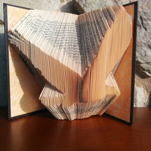 Eagle Silhouette - Folded Book Art - Fully Customizable, fly, flight, Eagle Scout gift