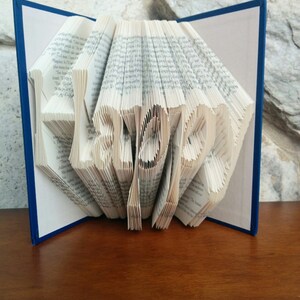 Happy - Arte de livro dobrado - Totalmente personalizável, alegre, felicidade