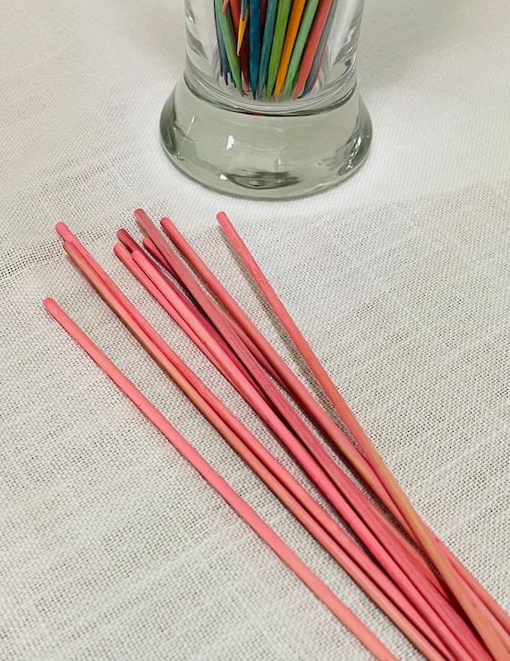 Rainbow Hand-dyed Bamboo Kabob/kebab BBQ Hibachi Fondu Chocolate