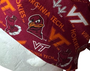 Virginia Tech Scrub Cap Unisex Surgical Hat, Handmade