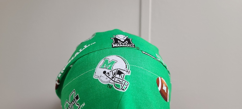 Smoke Free Home Thundering Herd Doctor Scrub Hat Nurse CRNA Marshall University Bouffant Scrub Cap Christmas Gift