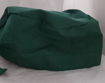 Hunter Green Scrub Cap: Unisex Surgical Hat, Chemo Cap, Made In USA