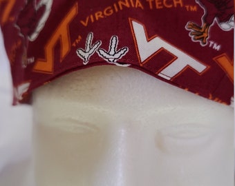 Virginia Tech Welding Cap, Handmade, 100% Cotton, Made in USA, No Elastic