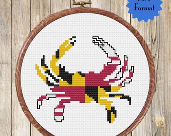 Crab Cross Stitch Etsy