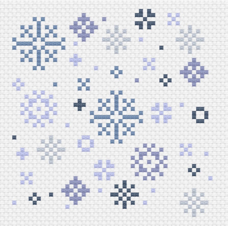 Snowflake Cross Stitch Pattern Etsy