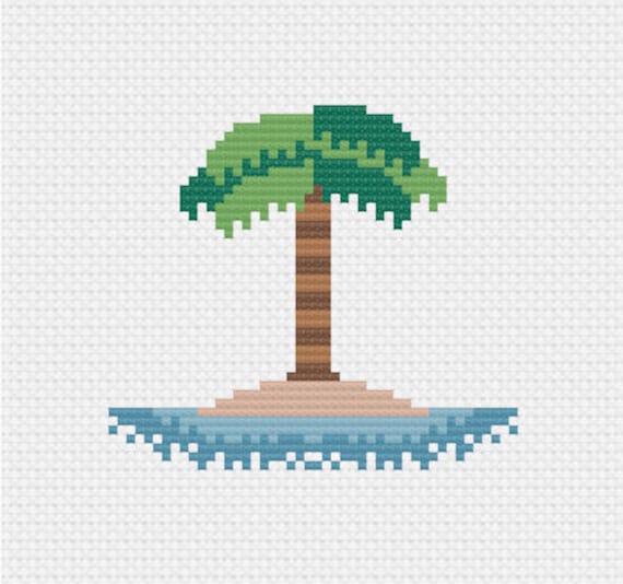 Palm Tree Cross Stitch Pattern | Etsy