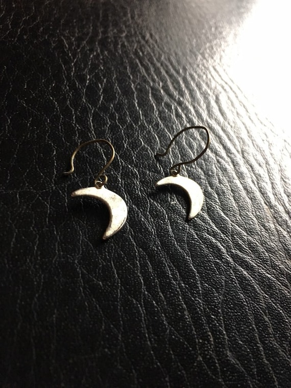Rustic Half Moon Earrings